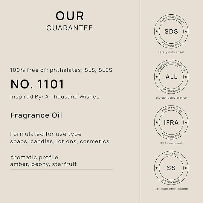 VINEVIDA [16oz] A Thousand Wishes Fragrance Oil for Candle Making Scents for Soap Making, Perfume Oils, Soy Candles, Home Scents Oil Diffusers, Bath Scent Bomb Oils, Linen Spray,Lotions, Car Freshies