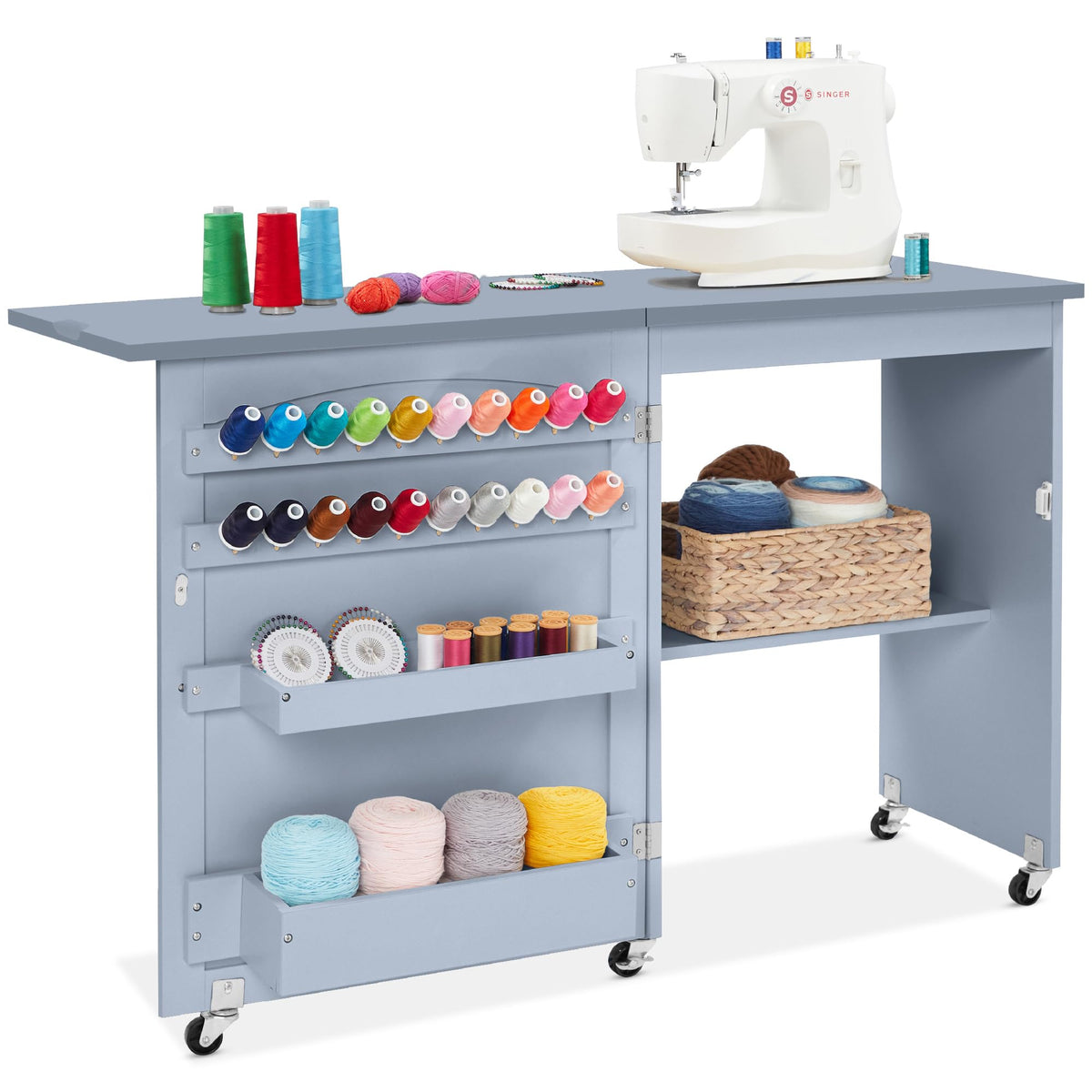 Best Choice Products Folding Sewing Table Multipurpose - Image 1