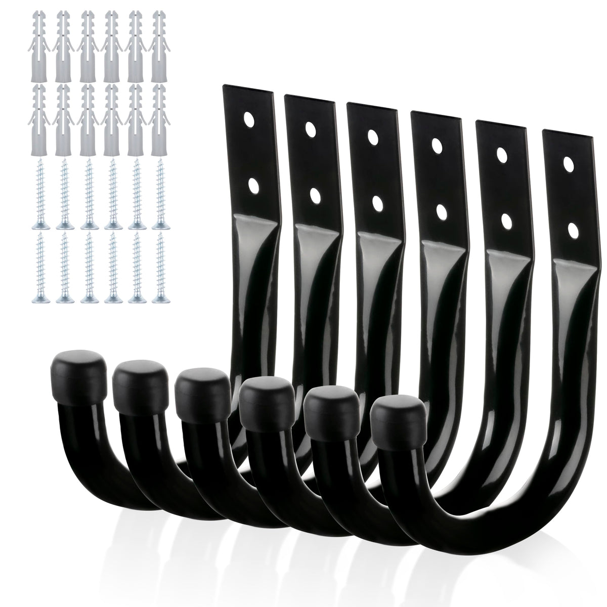 KURUI Metal Wall Hooks for Hanging Heavy Duty, 6Pcs Garage - Image 1