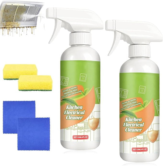 2PCS Cleanse Natural Enzyme Formula to Household Appliances,2026 New Clease Multi Purpose Cleaner,Electrolyzed Ion Kitchen Electrical Cleaner Spray for Hold,Oven,Stove,Range Hood