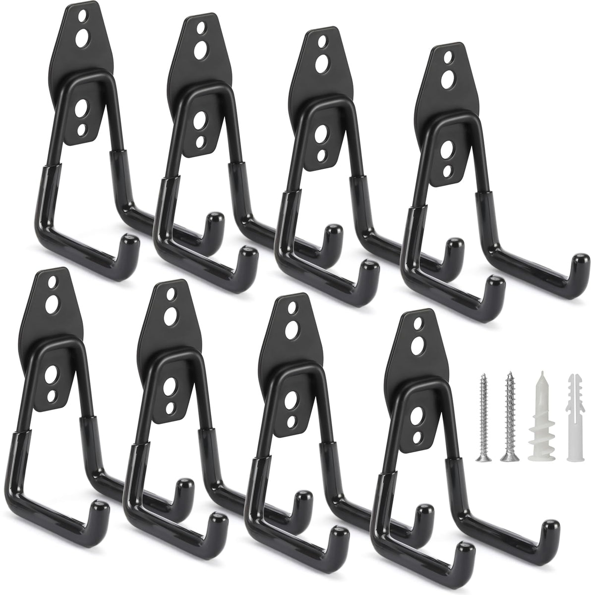 8 Pack Heavy Duty Garage Hooks Storage Organizer Wall - Image 1