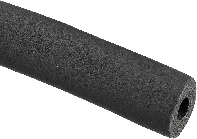 PATIKIL 74.8" Lx0.9 IDx1.2 T Pipe Insulation Foam Tube, Water Pipe Insulation Tubing Heat Preservation for Plumbing Water AC Pipe Sprinkler Spigot, Black
