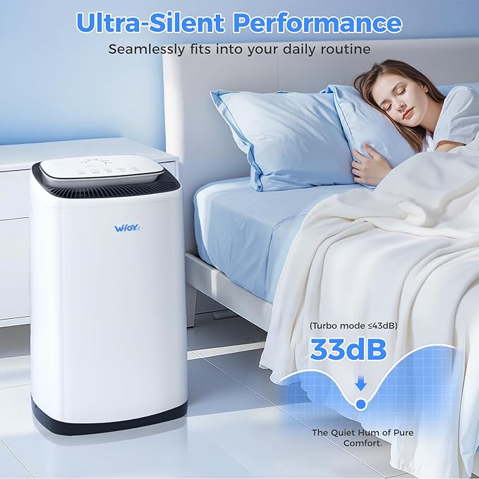 5000 Sq.Ft Dehumidifier for Basements 100 Pints, with 2.15 Gallons Water Tank with Darin House and App Control, Smart Compressor Quiet Operation Ideal for Living room, Bathrooms,Home