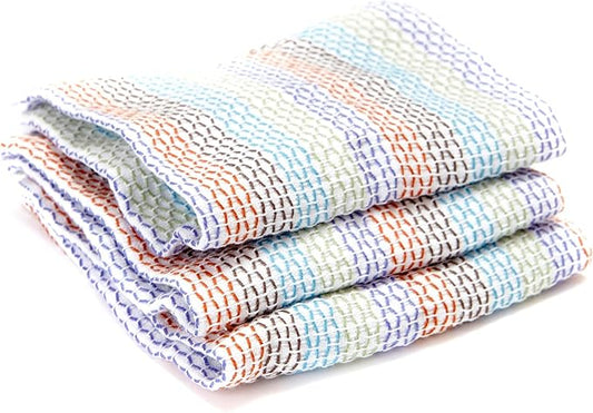 Full Circle Tidy 100% Organic Cotton Dish Cloths - Absorbent, Reusable, Kitchen Towels, Eco-Friendly, Machine Washable - Red