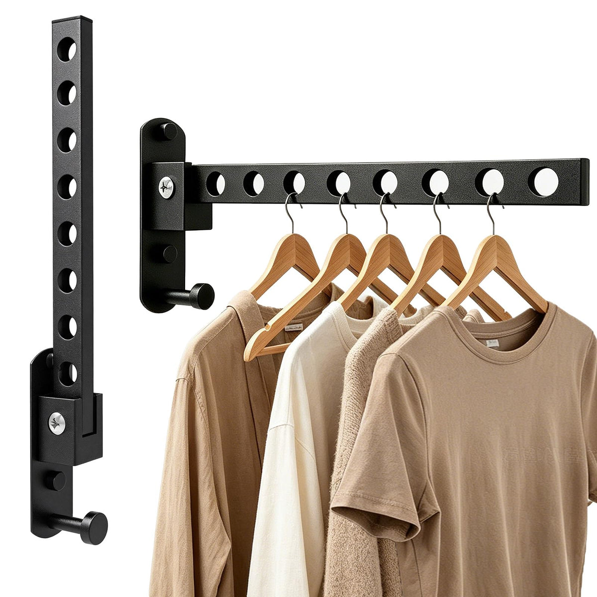 Wall Mounted Clothes Drying Rack, Space Saver - Image 1