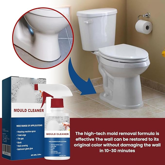 Mould Cleaner Spray Powerful Foam Cleaning Spray, Multi-Surface Fast-Acting Stain Remover for Kitchen, Bathroom, Wall and Tile Cleaning, No Scrubbing Required (3)