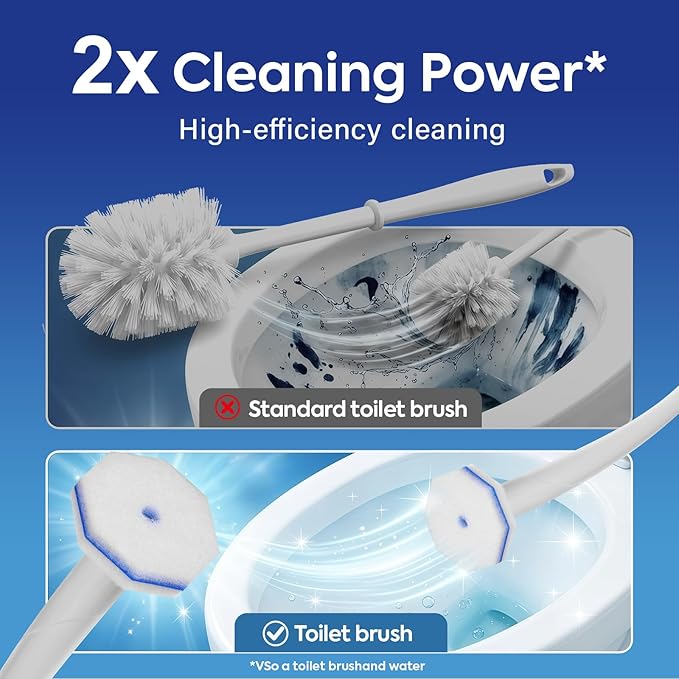 50 Count Toilet Wand Refills for Clorox, Premium Toilet Cleaner Refill Pads, Replacement Brush Heads Compatible With Most Toilet Wand Refill System, No Falling Apart, Fresh Fragrance
