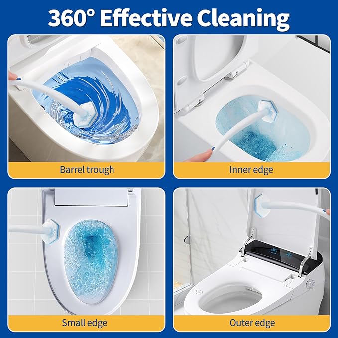 40 Count Toilet Bowl Wand Refills, Disposable Toilet Cleaner Refills, Disposable Wand Heads Compatible with Clorox and The Most Toilet Brushes