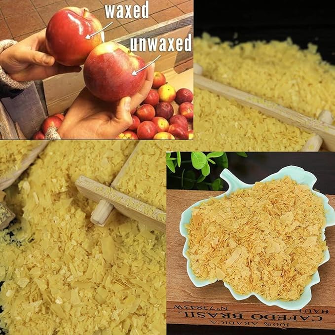 TooGet Carnauba Wax Flakes, Natural Multipurpose Wax Bulk for Craft DIY, Candle Making, Wood Polishing - 16 OZ