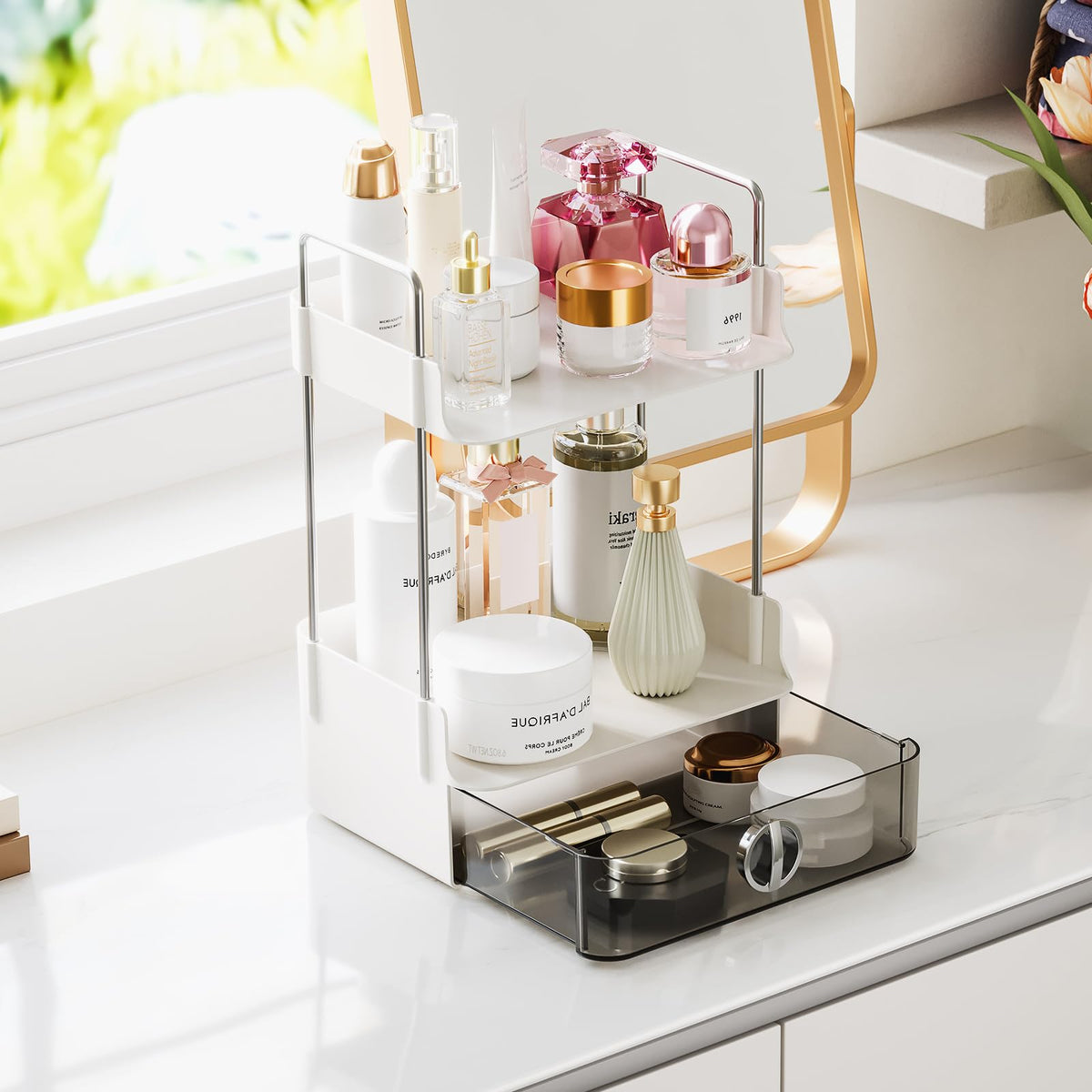 Small Vanity Organizer for Dresser & Countertop - Dorm & Home - Image 1