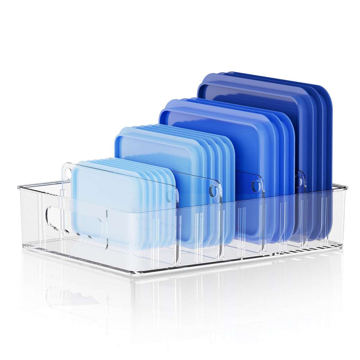 LYNG Lid Organizers Inside Cabinet, Clear Plastic Storage Lid - Image 1