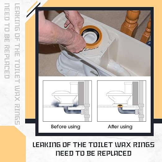 Marsui 4 Pack Toilet Wax Ring Thick Toilet Bowl Wax Ring Gasket for Toilet Bowl Toilet Wax Ring Seal for 3-inch/4-inch Waste Line-Gas, Odor and Watertight Seal