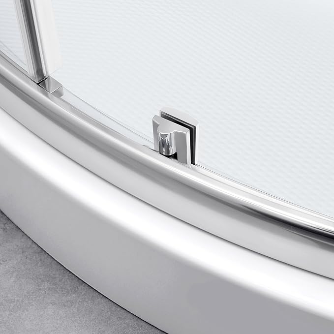 OVE Decors Breeze 38 in. Corner Shower Clear Sliding Door with Walls and Base in Satin Nickel Finish