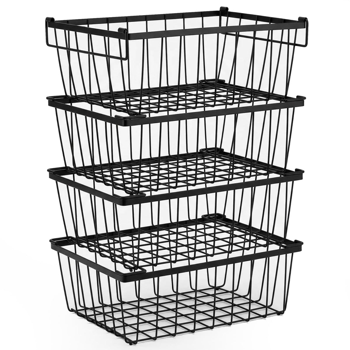 4 Pack Freezer Organizer Bins with Foldable Handle | Home Organization - Image 1