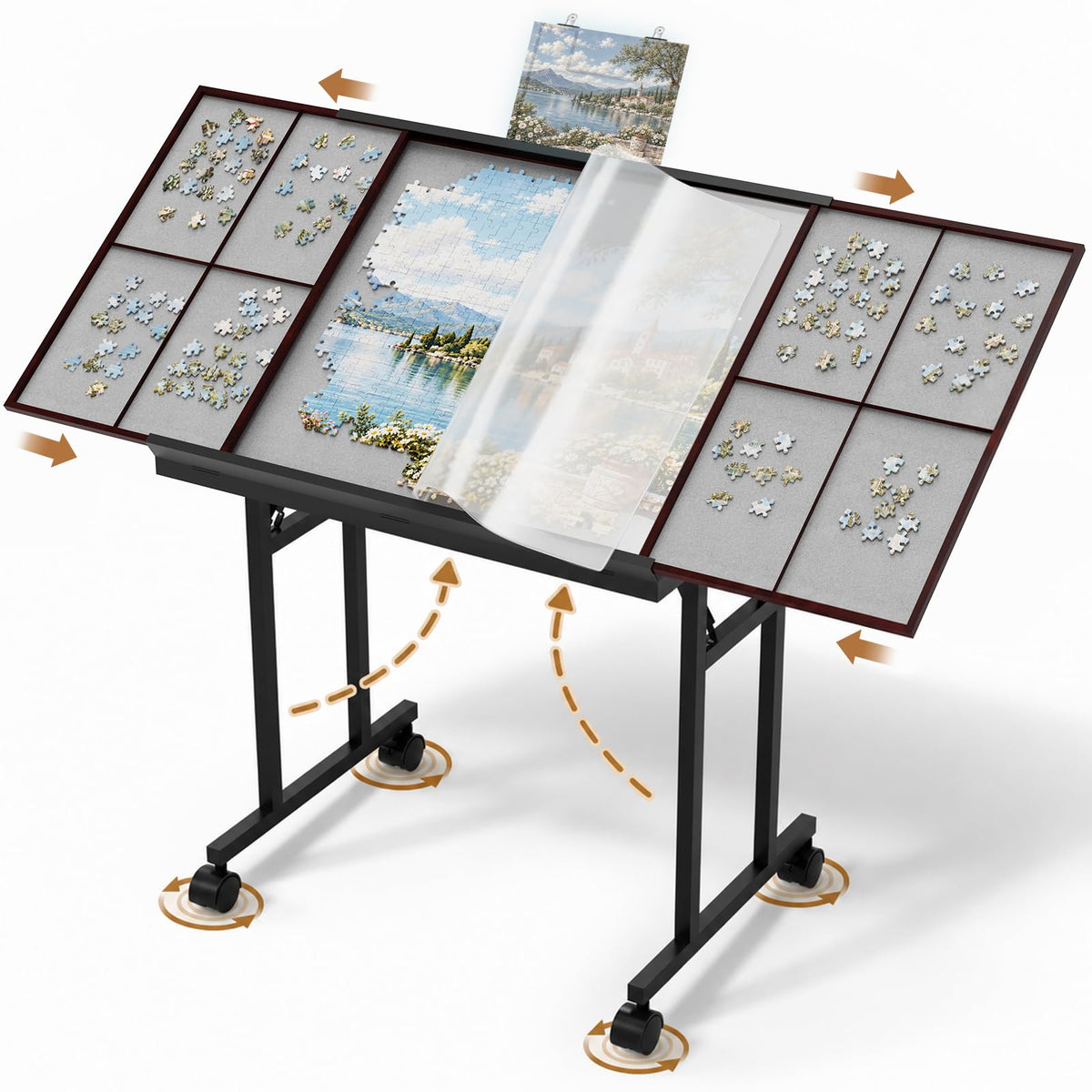 Foldable Puzzle Table 1500 Pcs with Sliding & Detachable - Image 1