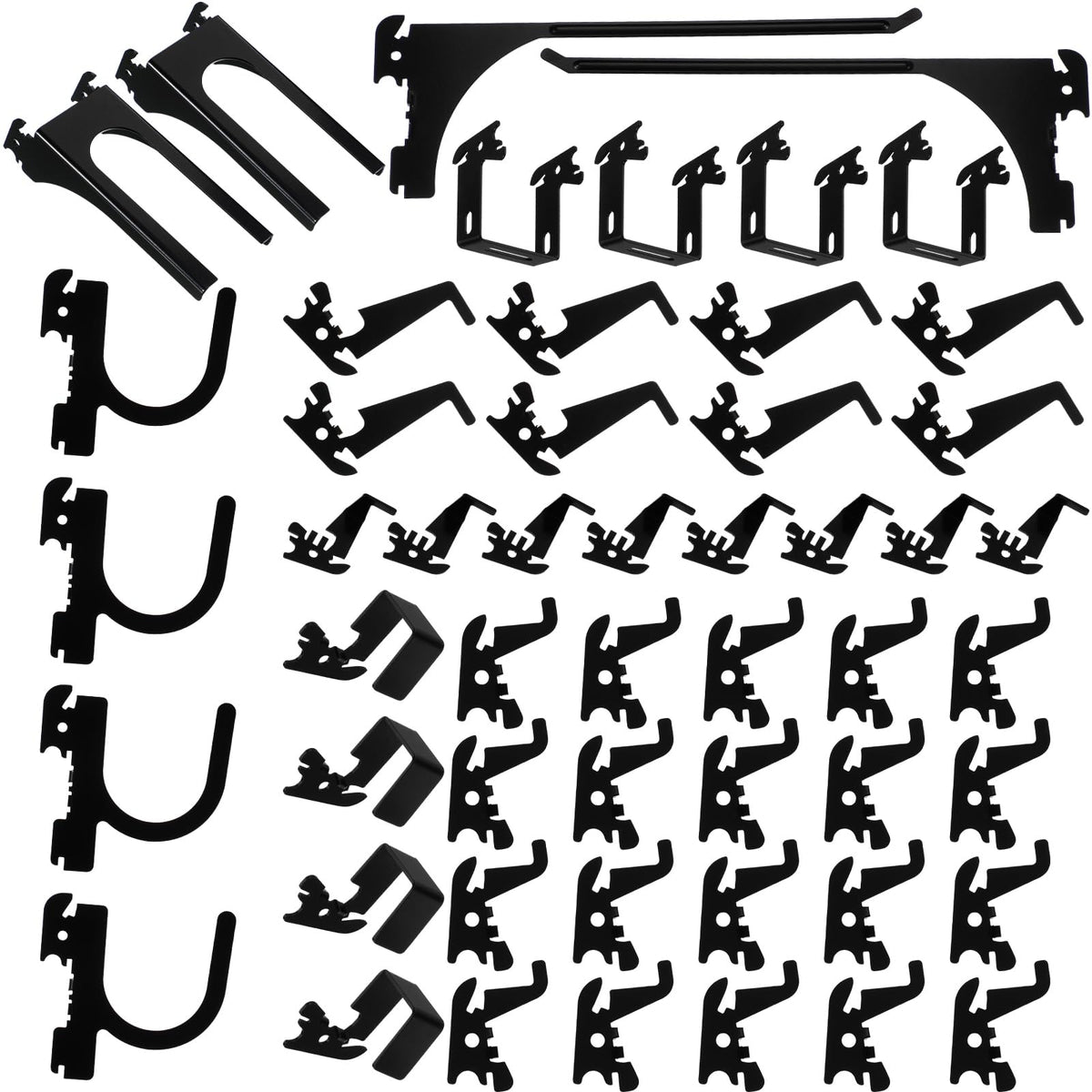 Zonon 52 Pcs Metal Wall Control Hooks Slotted Storage - Image 1
