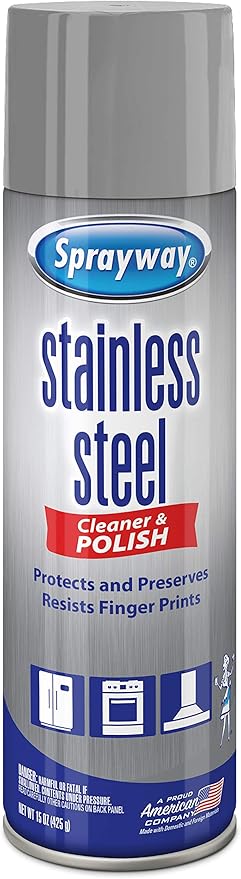 Sprayway Water-Based Stainless Steel Cleaner, 15 Fl Oz (Pack of 1)