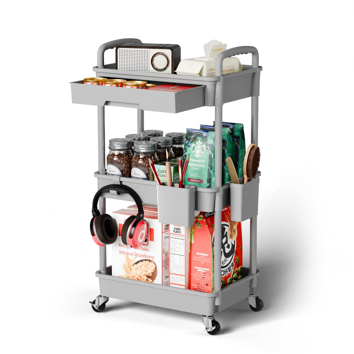 Sorgion 3 Tier Rolling Cart Organizer,Laundry Room B | All Products - Image 1