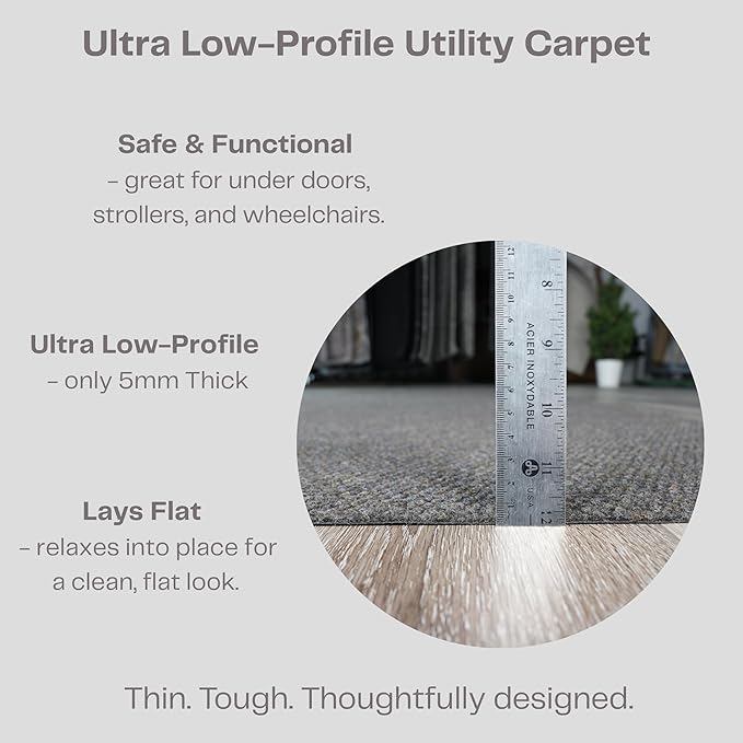 iCustomRug Spartan Weather Warrior Duty Indoor/Outdoor Utility Ribbed in 3ft,4ft,6ft Widths 70 Custom Sizes with Natural Non-Slip Rubber Backing 4'X6' in Brown