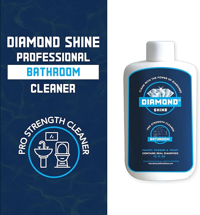 Diamond Shine Professional Combo Pack Bathroom & Kitchen Cleaners Hard Water Remover Shower Doors Cooktops Stainless Steel Faucets
