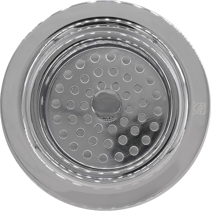 Westbrass R214-26 3-1/2-Inch Post Basket Strainer, Polished Chrome