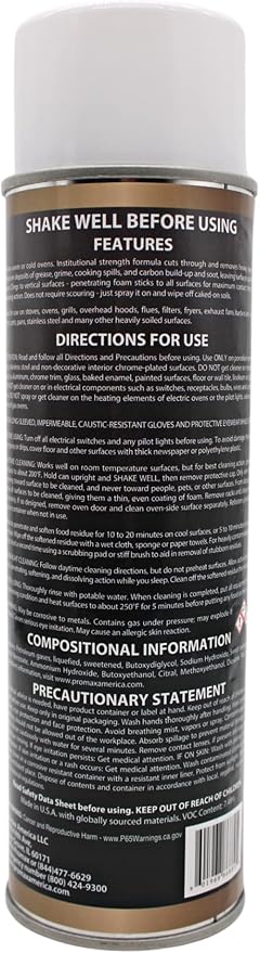 Oven & Grill Cleaner(18oz) heavy duty, fast penetrating, concentrated cleaner, oil & grease remover and all purpose sponge