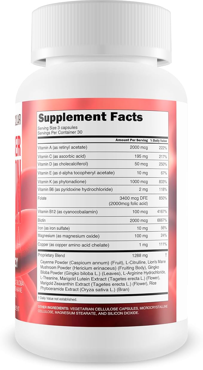 Magic Eraser Circulation Formula - Our Best Circulation and Vein Support Vitamins - High Pressure Pills - Circulation Supplements to Increase Blood Flow Care - Cardiovascular Magic Eraser Supplement