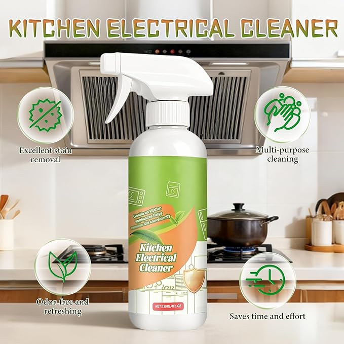 2PCS Cleanse Natural Enzyme Formula to Household Appliances,2026 New Clease Multi Purpose Cleaner,Electrolyzed Ion Kitchen Electrical Cleaner Spray for Hold,Oven,Stove,Range Hood