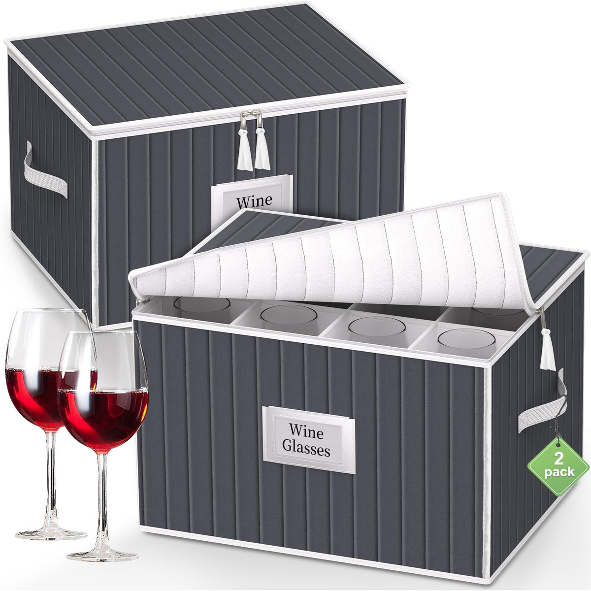 Wine Glass Storage Box, Glassware Storage Containers - Image 1