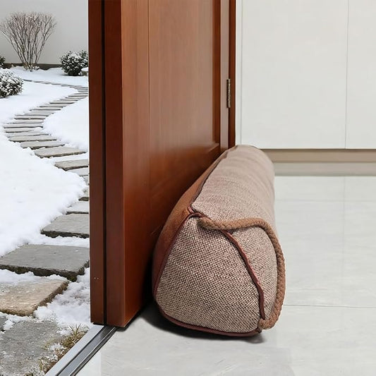 36 Inch Under Door Draft Stopper, Blocks Hot Cold Air Wind from Door and Window Bottom,Weather Seal, Reduce Noise Light,Triangular, Coffee