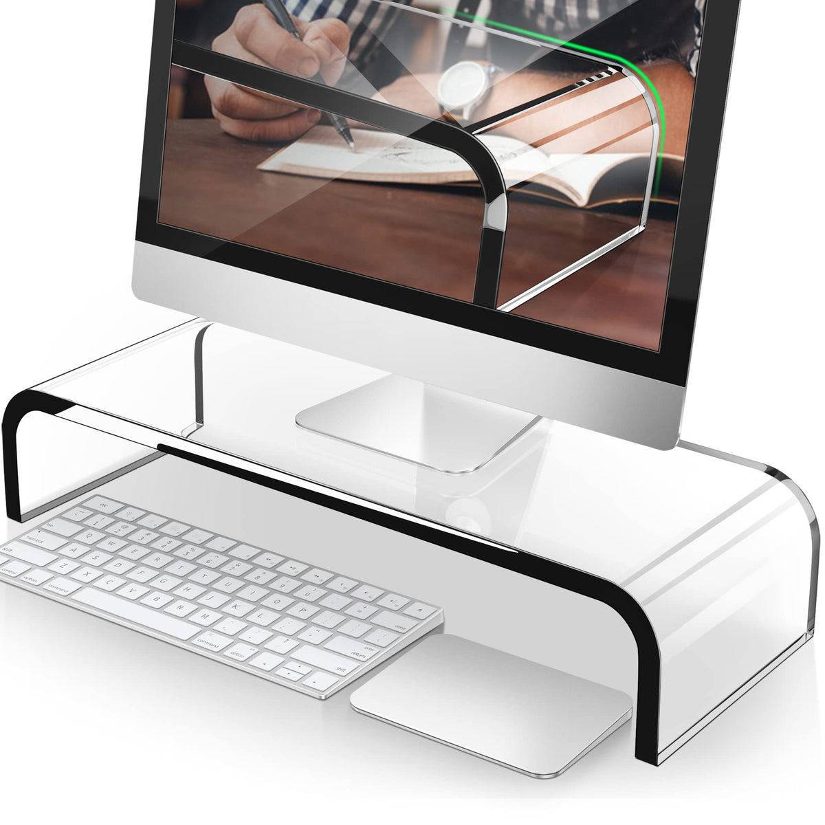 AboveTEK Acrylic Monitor Stand, Premium Large Monito | All Products - Image 1