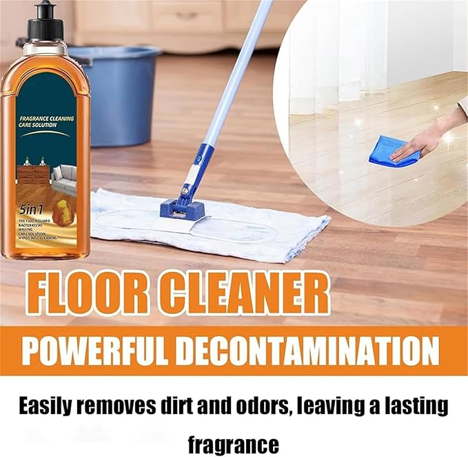 5-In-1 Floor Cleaner Pro, Hardwood Surface Wax/Shine/Oil, 2026 New Cleaning Care Solution, Odor Remover for Hardwood Floors for Mopping Home, Kitchen And Bathroom (1set)
