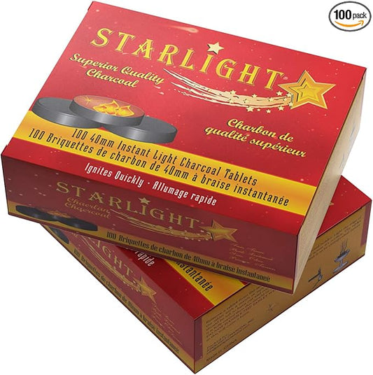 Starlight Charcoal 40mm Instant Light Charcoal Tablets