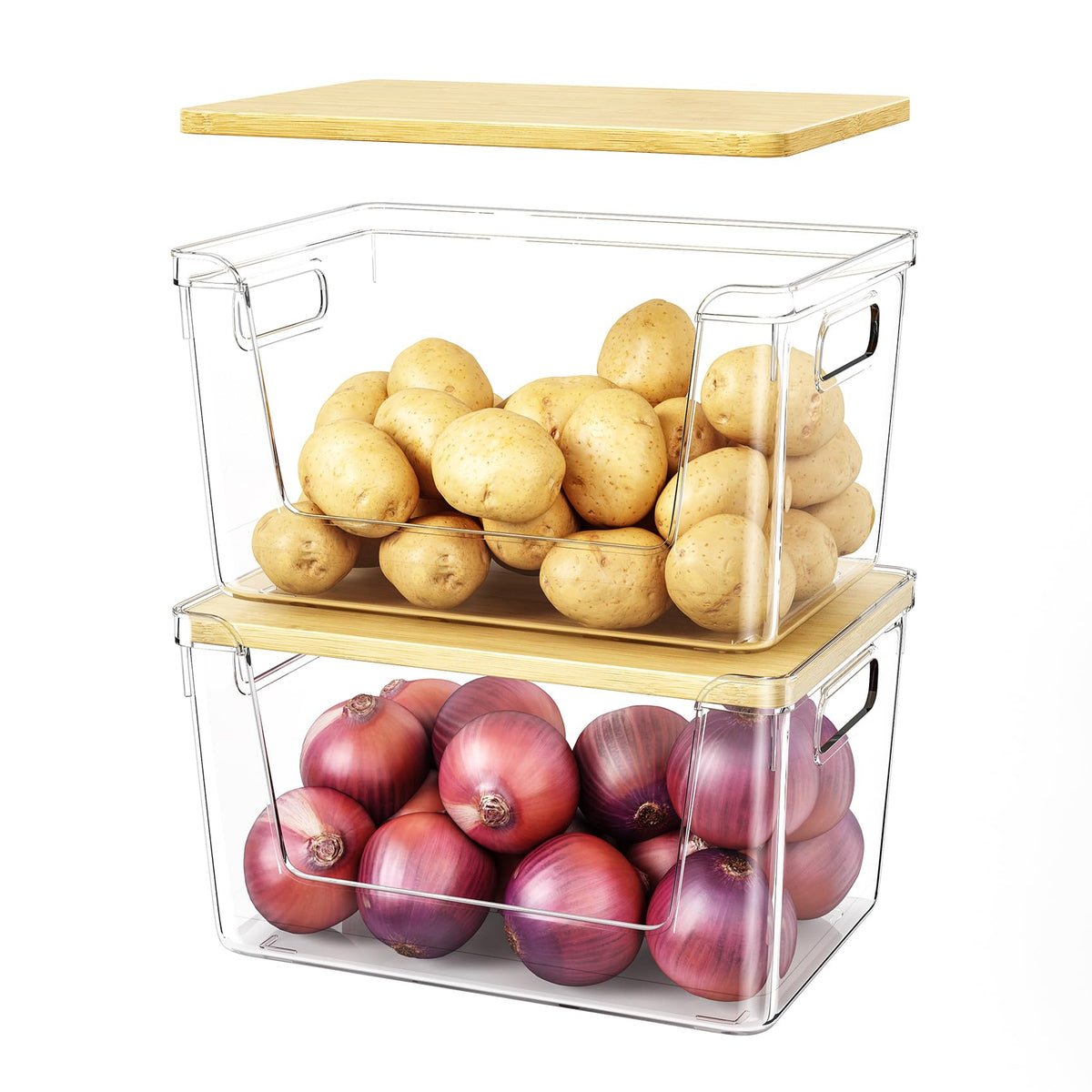 2 Set Pantry Organizer and Stackable Storage Kitchen | All Products - Image 1