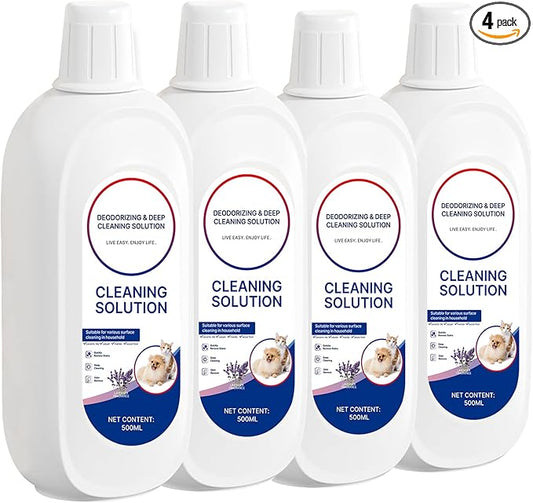 Floor Cleaner Lavender Scent Compatible with Tineco Cleaning Solution Refill, Deep Cleans Residue & Streak Free, Wet Dry Vacuum Mop Cleaners Solution for all Tineco FLOOR ONE & iFloor Series (4PCS)
