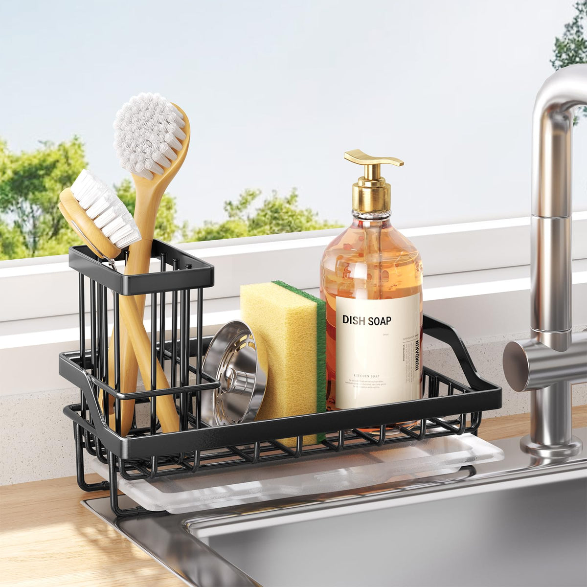 Consumest Sponge Holder for Kitchen Sink - Kitchen Sink Caddy - Image 1