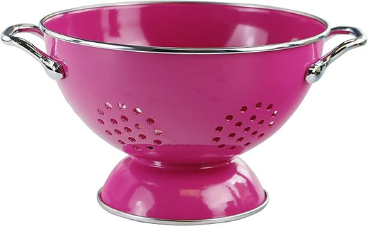 Calypso Basics by Reston Lloyd Powder Coated Enameled Colander, 1.5 Quart, Magenta