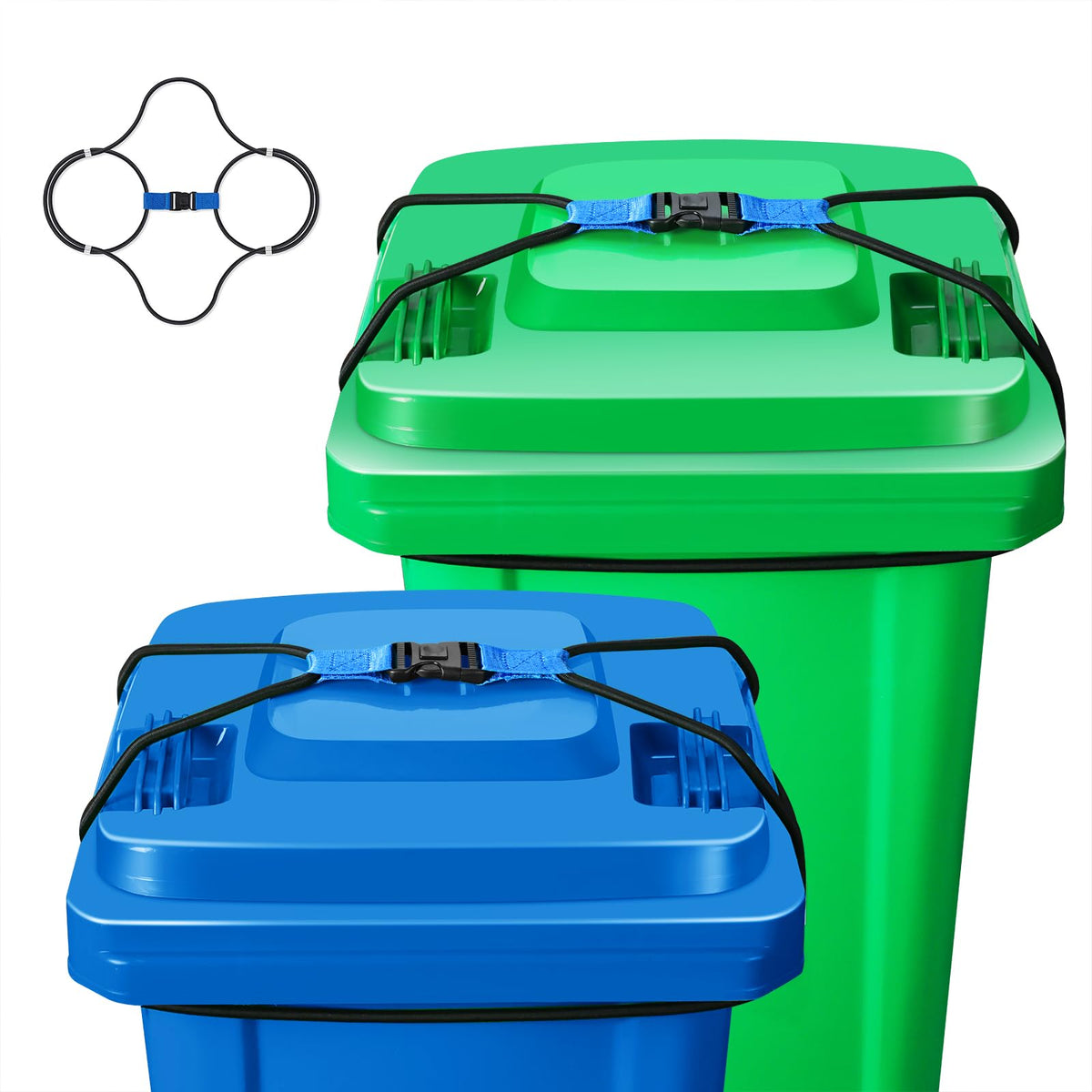 Trash Can Lock 2Pk for 30-45 Gallon Cans, Raccoons and Bears - Image 1
