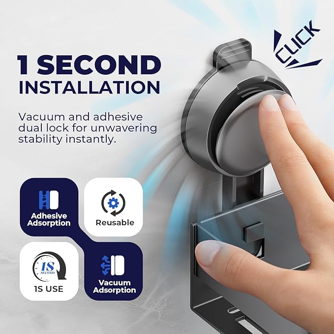 ONXE Shower Caddy Suction Cup,2 Pack Extra-Strong Suction Shower Shelves,No Drilling Rustproof Organizer for Bathroom,Kitchen,Home Decor,Reusable Bathroom Storage with Large Capacity(11.8 inch)