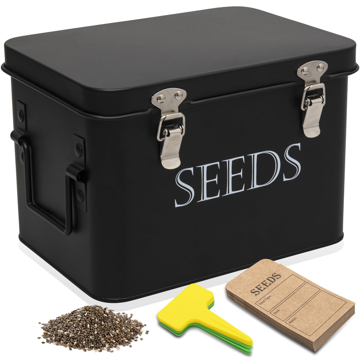 Garden Seed Storage Box with Dividers Seeds Packet | Home Organization - Image 1