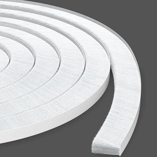 33 Ft Strong Adhesive Brush Weather Stripping for Sliding Windows and Door Frames-Seal Strip for Soundproofing,Waterproof,and Windproof-Durable and Wear Resistant,0.6 Thick