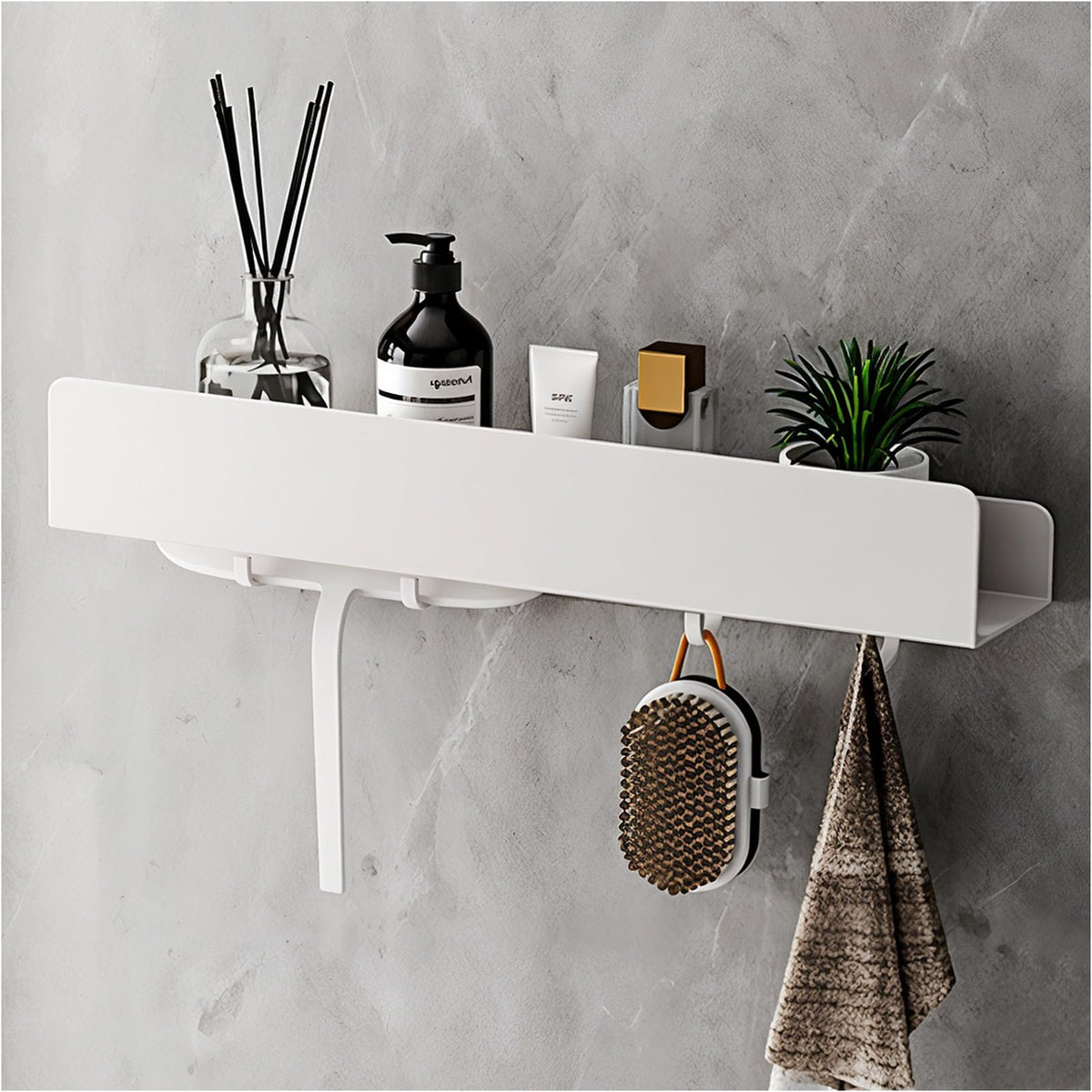 REKITA No Drill Shower Shelf Organizer, 40cm Stainless Steel - Image 1