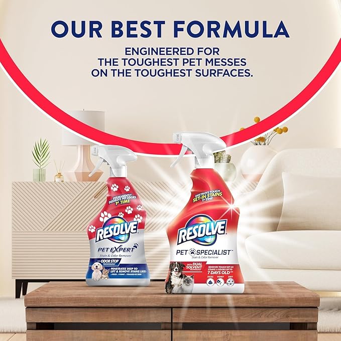 Resolve® Upholstery & Multi-Fabric Spot & Stain Remover 22 oz. + Stain & Odor Remover 22 oz