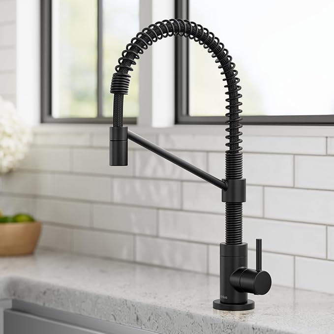 KRAUS Bolden Single Handle Drinking Water Filter Faucet for Reverse Osmosis or Water Filtration System in Matte Black, FF-104MB