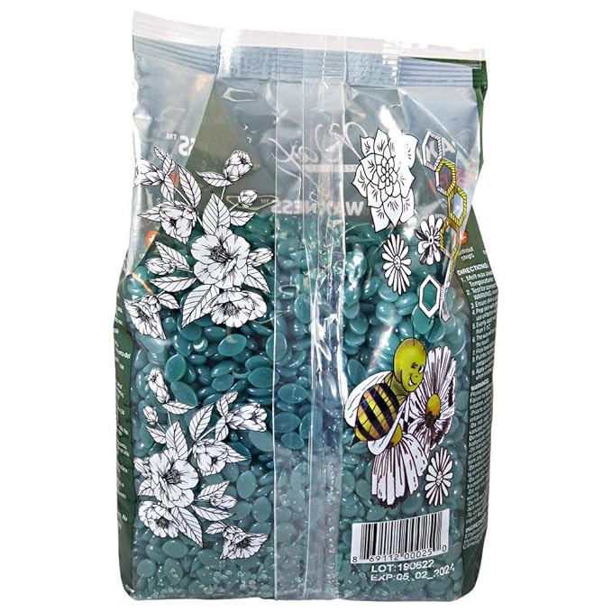 Waxness Film Hard Wax Beads Green Tea 2.2 lb (1 kg) – Stripless Professional Hard Wax with Green Tea Scent for Face & Body, Smooth Application – Made in Italy