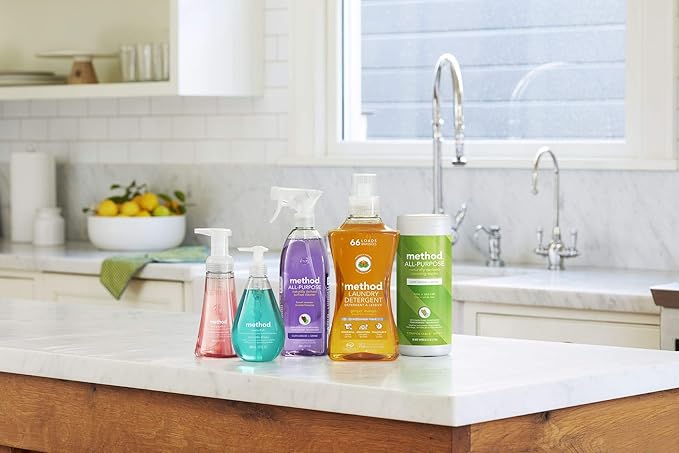 Method Gel Dish Soap Refill, Lime + Sea Salt Scent, Powerful Cleaning Formula, Large Refill Tub, Cuts Through Grease, 54 Fl Oz