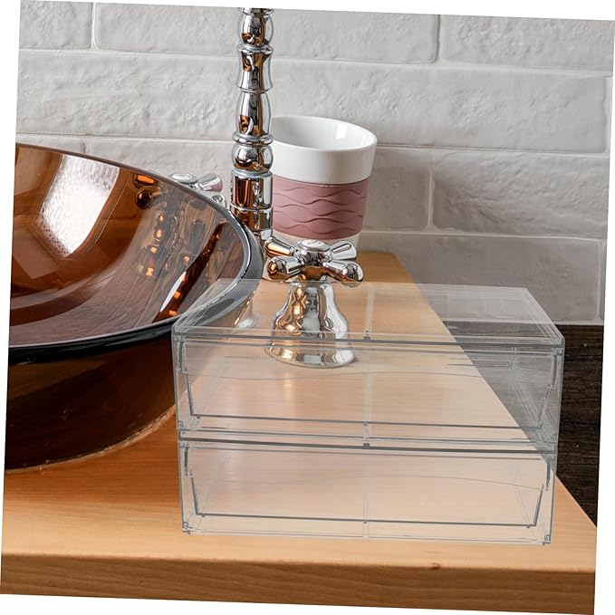 Desk Organizer Set Acrylic Drawer Storage Box for Makeup Office Supplies