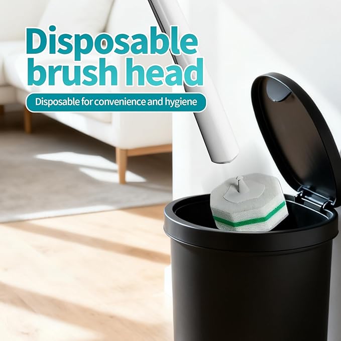 60 Count Toilet Brush Heads, Toilet Wand Refills ，Suitable for Most Disposable Toilet Brushes. Features a Convenient snap-on Design. Both Home and Commercial use.No Falling Apart, Fresh Fragrance