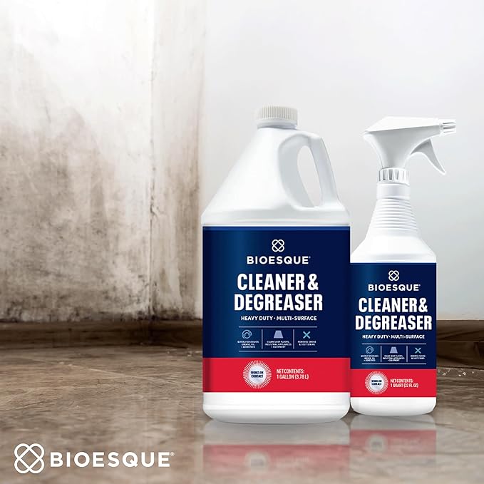 Bioesque Heavy Duty Multi-Surface Cleaner & Degreaser Concentrated Professional Formula, 32 Fl Oz (Pack of 1)