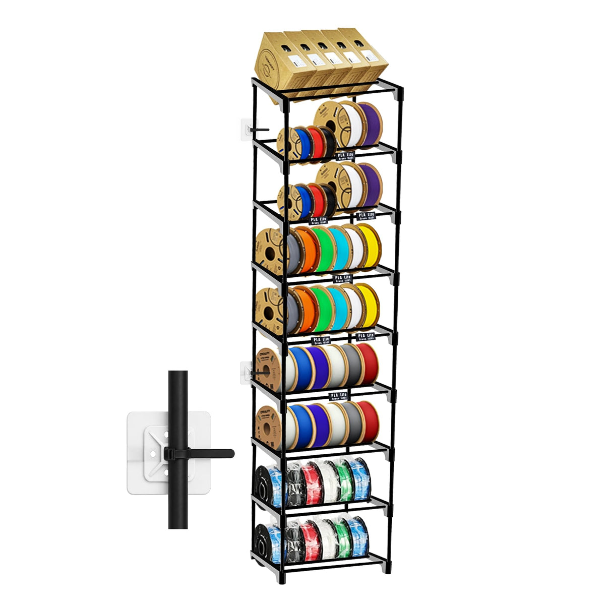 9-Tier 3D Printer Filament Storage Rack, Holds Up to 54 - Image 1